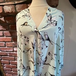 Beautiful Bird Print Blouse